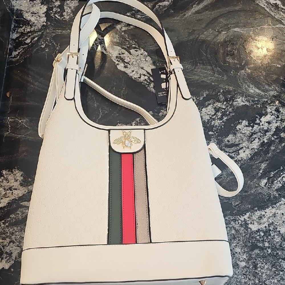 Elegant White Designer Shoulder Bag
